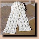 Cable Scarf & Hat   $4.50
