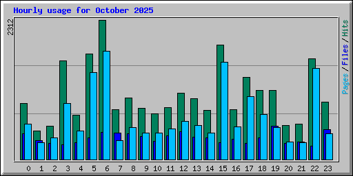 Hourly usage for October 2025